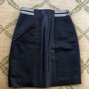 Navy pencil skirt